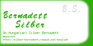 bernadett silber business card